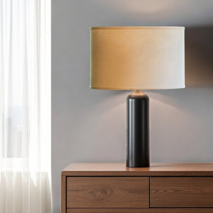 HomeRoots Beige Linen Oval Lamp Shade - Mid-Century Elegance for Ambient Lighting in Any Room Décor Beige 470221