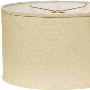 HomeRoots Beige Linen Oval Lamp Shade - Mid-Century Elegance for Ambient Lighting in Any Room Décor Beige 470221