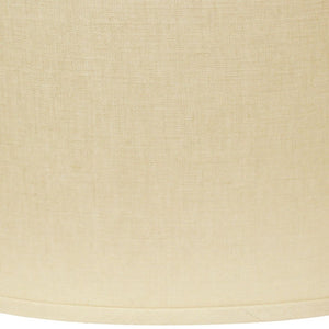 HomeRoots Beige Linen Oval Lamp Shade - Mid-Century Elegance for Ambient Lighting in Any Room Décor Beige 470221