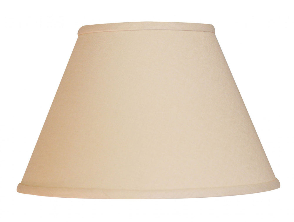 Homeroots 12" Parchment Beige Premium Empire Slanted Linen Lampshade - Stylish Mid-century Modern Design  Linen 470239