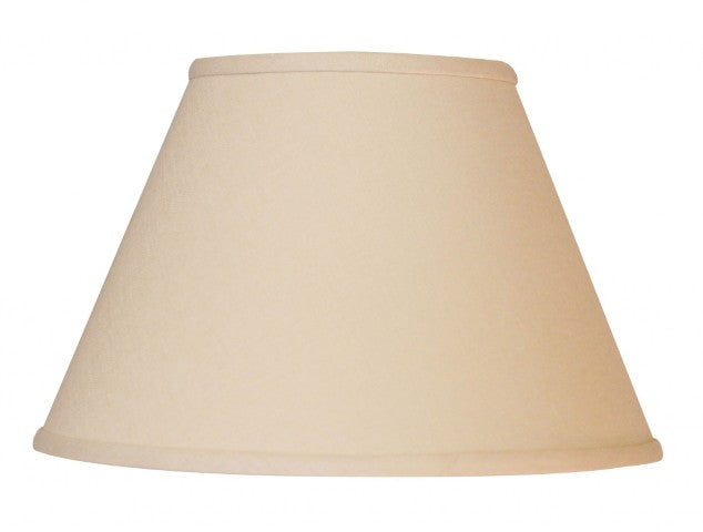 Homeroots 12" Parchment Beige Premium Empire Slanted Linen Lampshade - Stylish Mid-century Modern Design  Linen 470239