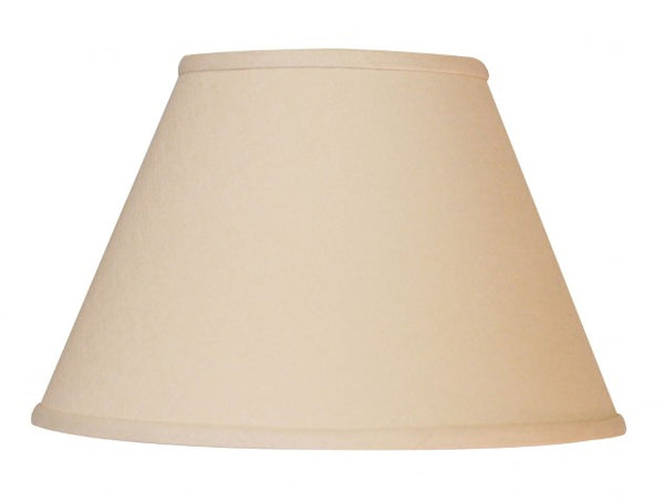 Homeroots 12" Parchment Beige Premium Empire Slanted Linen Lampshade - Stylish Mid-century Modern Design  Linen 470239