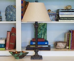 Homeroots 12" Dark Wheat Premium Empire Slanted Linen Lampshade - Elevate Your Room With Modern Elegance Heather Linen 470240