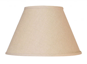 Homeroots 12" Dark Wheat Premium Empire Slanted Linen Lampshade - Elevate Your Room With Modern Elegance Heather Linen 470240
