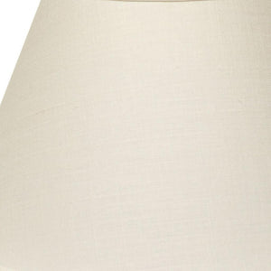 Homeroots 12" Dark Wheat Premium Empire Slanted Linen Lampshade - Elevate Your Room With Modern Elegance White Linen 470241