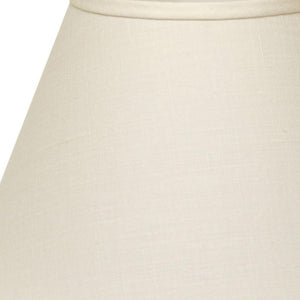 Homeroots 12" Dark Wheat Premium Empire Slanted Linen Lampshade - Elevate Your Room With Modern Elegance White Linen 470241