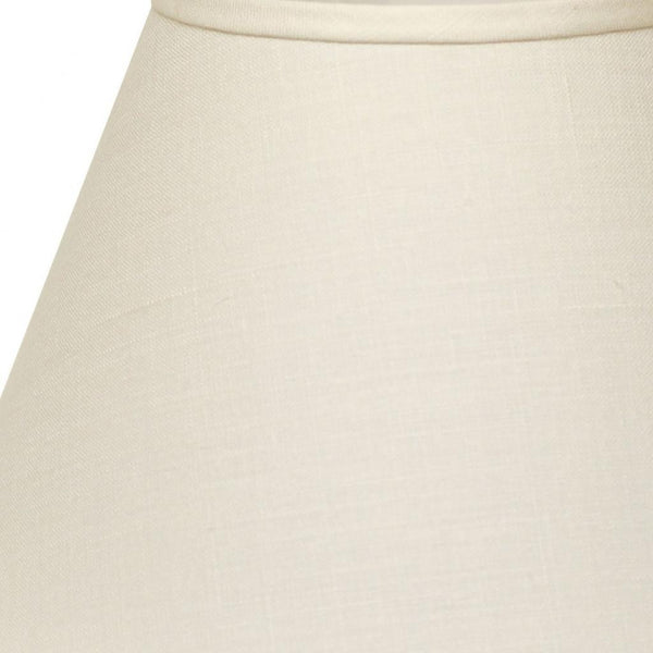 Homeroots 12" Dark Wheat Premium Empire Slanted Linen Lampshade - Elevate Your Room With Modern Elegance White Linen 470241