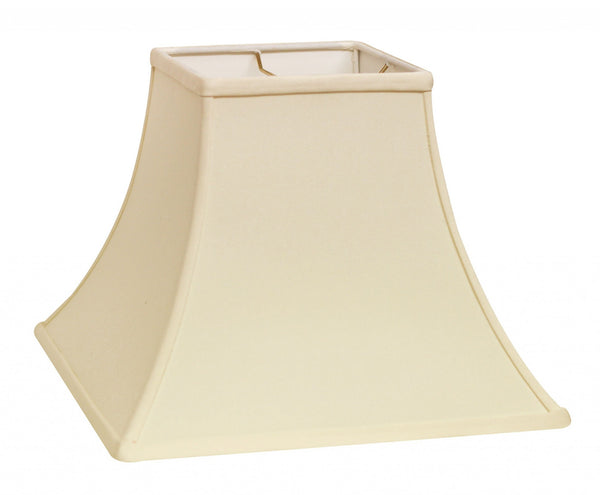 Homeroots 10" Ivory Premium Square Bell Slanted No Slub Lampshade  No Slub Innsbruck 470242
