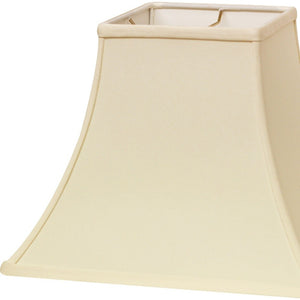 Homeroots 10" Ivory Premium Square Bell Slanted No Slub Lampshade  No Slub Innsbruck 470242