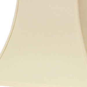 Homeroots 10" Ivory Premium Square Bell Slanted No Slub Lampshade  No Slub Innsbruck 470242