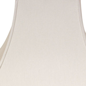 Homeroots 12" White Premium Square Bell Slanted No Slub Lampshade  No Slub Innsbruck 470249