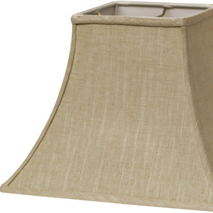 Homeroots 12" Light Wheat Premium Square Bell Slanted Linen Lampshade  Linen 470250