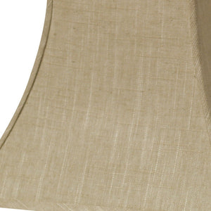 Homeroots 12" Light Wheat Premium Square Bell Slanted Linen Lampshade  Linen 470250