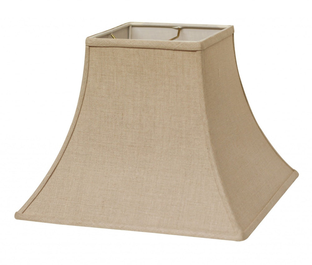 HomeRoots Beige Linen Square Lampshade - Timeless Lighting Upgrade for Modern and Traditional Home Decor Heather 470252