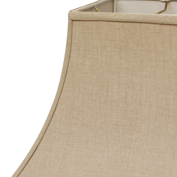 HomeRoots Beige Linen Square Lampshade - Timeless Lighting Upgrade for Modern and Traditional Home Decor Heather 470252