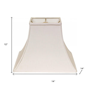 HomeRoots White No Slub Innsbruck Square Lamp Shade - Elegant Lighting Solution for Timeless Home Decor Styles White 470255
