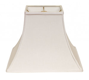 HomeRoots White No Slub Innsbruck Square Lamp Shade - Elegant Lighting Solution for Timeless Home Decor Styles White 470255