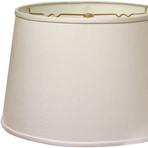 Homeroots 14" White Rounded Empire Slanted No Slub Lampshade  No Slub Innsbruck 470261