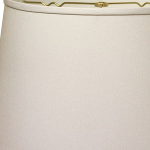 Homeroots 14" White Rounded Empire Slanted No Slub Lampshade  No Slub Innsbruck 470261