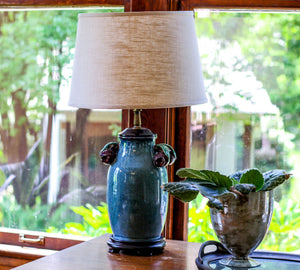 Homeroots 14" Light Wheat Rounded Empire Slanted Linen Lampshade  Linen 470262