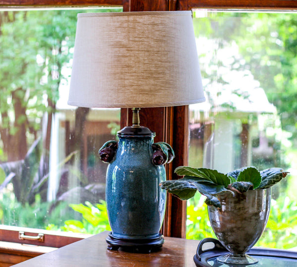 Homeroots 14" Light Wheat Rounded Empire Slanted Linen Lampshade  Linen 470262