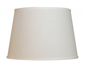 Homeroots 16" Ivory Throwback Drum No Slub Lampshade  Linen 470265