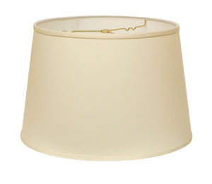 Homeroots 16" Ivory Rounded Empire Slanted No Slub Lampshade Egg No Slub Innsbruck 470266