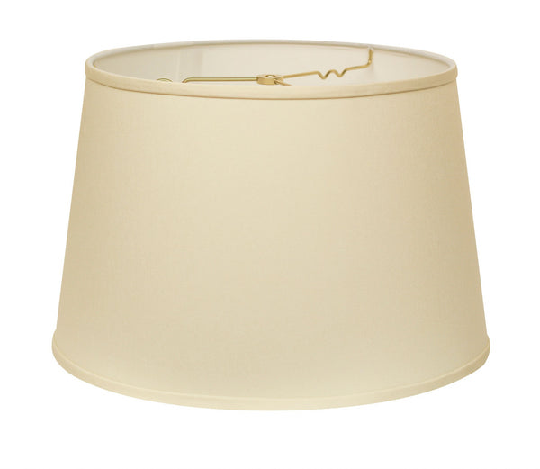 Homeroots 16" Ivory Rounded Empire Slanted No Slub Lampshade Egg No Slub Innsbruck 470266