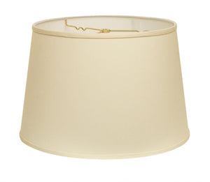 Homeroots 16" Ivory Rounded Empire Slanted No Slub Lampshade Egg No Slub Innsbruck 470266