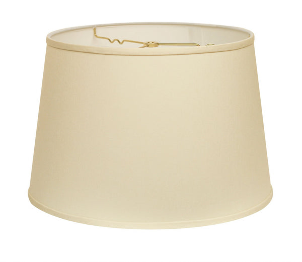 Homeroots 16" Ivory Rounded Empire Slanted No Slub Lampshade Egg No Slub Innsbruck 470266
