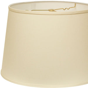 Homeroots 16" Ivory Rounded Empire Slanted No Slub Lampshade Egg No Slub Innsbruck 470266
