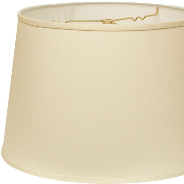 Homeroots 16" Ivory Rounded Empire Slanted No Slub Lampshade Egg No Slub Innsbruck 470266