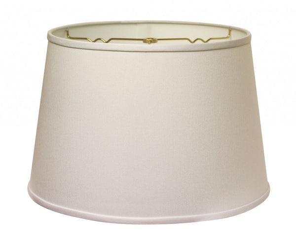 Homeroots 16" White Rounded Empire Slanted No Slub Lampshade  No Slub Innsbruck 470267