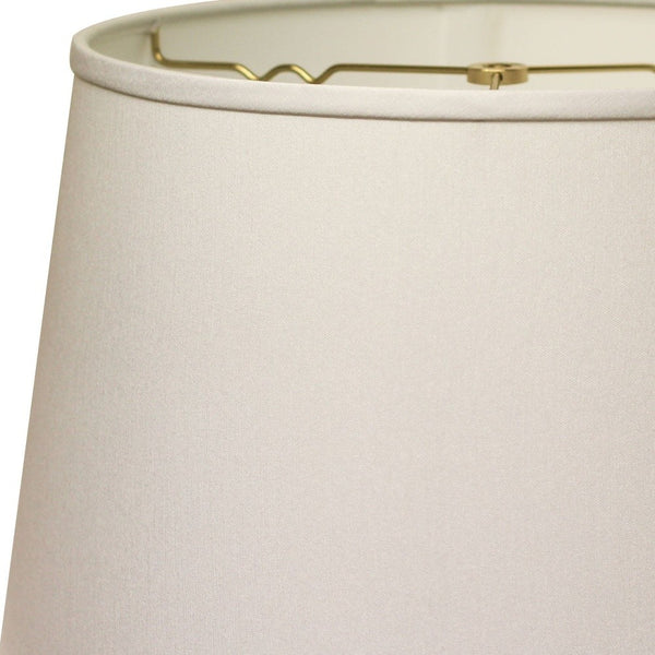 Homeroots 16" White Rounded Empire Slanted No Slub Lampshade  No Slub Innsbruck 470267