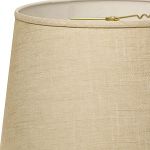 Homeroots 16" Light Wheat Rounded Empire Slanted Linen Lampshade  Linen 470268