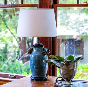 Homeroots 16" White Rounded Empire Slanted Linen Lampshade  Linen 470271