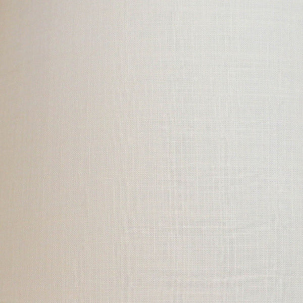 Homeroots 18" White Rounded Empire Slanted Linen Lampshade White Linen 470277