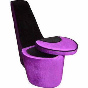 Homeroots 32" Purple Faux Suede Side Chair   470292