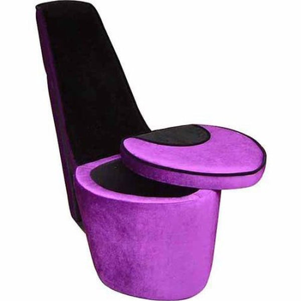 Homeroots 32" Purple Faux Suede Side Chair   470292