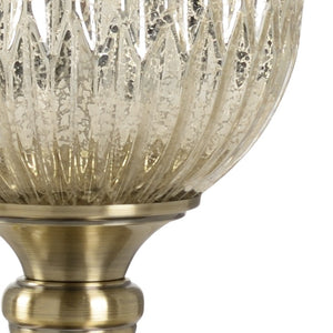 Wildwood Ashwin Antique Mercury Glass Lamp With Brass Mounting, Built-In Usb & Data Ports For Modern Rooms 47034