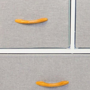 Homeroots 39" White And Gray Steel And Fabric Five Drawer Dresser  Steel And Fabric 470358