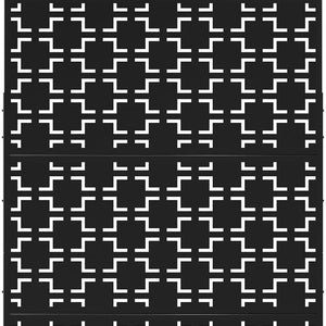 HomeRoots 76" Black Steel Three Panel Screen - Stylish Room Divider for Privacy, Decor & Versatile Use! 470390