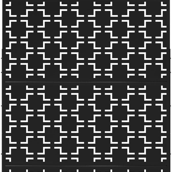 HomeRoots 76" Black Steel Three Panel Screen - Stylish Room Divider for Privacy, Decor & Versatile Use! 470390