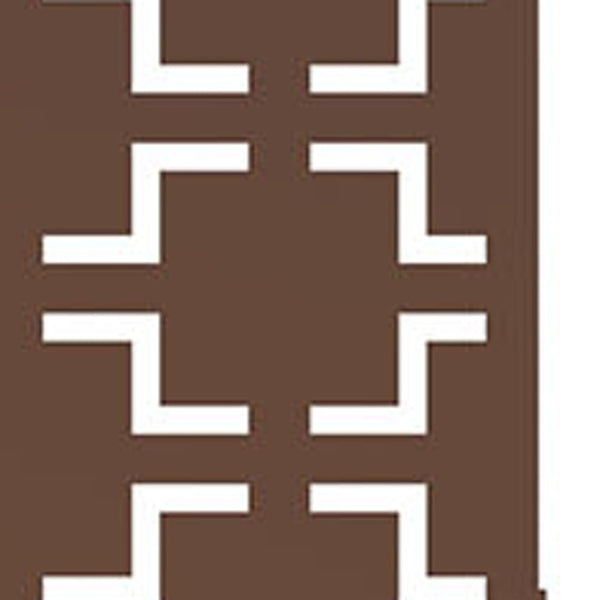 HomeRoots 76" Brown Steel Three-Panel Screen Divider - Elegant Privacy Solution with Translucent Design & Flexibility 470391