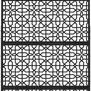 HomeRoots 76" Black Steel Three-Panel Room Divider Screen - Modern Industrial Design for Stylish Space Definition 470396