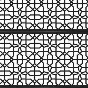 HomeRoots 76" Black Steel Three-Panel Room Divider Screen - Modern Industrial Design for Stylish Space Definition 470396