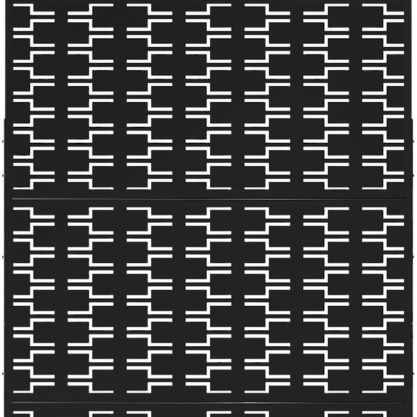 HomeRoots 76" Black Steel Three-Panel Room Divider: Modern Privacy Solution for Stylish Living Spaces & Events 470414