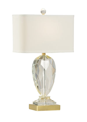 Wildwood Christal Cut Crystal Table Lamp With Antique Brass Base, Usb/Data Port, 27" H Elegant Glow 47046