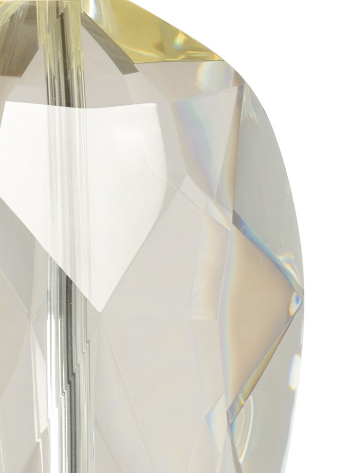 Wildwood Christal Cut Crystal Table Lamp With Antique Brass Base, Usb/Data Port, 27" H Elegant Glow 47046