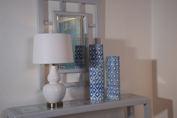 Wildwood Ellis White Ceramic Gourd Lamp With Linen Shade, Antique Brass Accents & Usb Port For Charging 47048